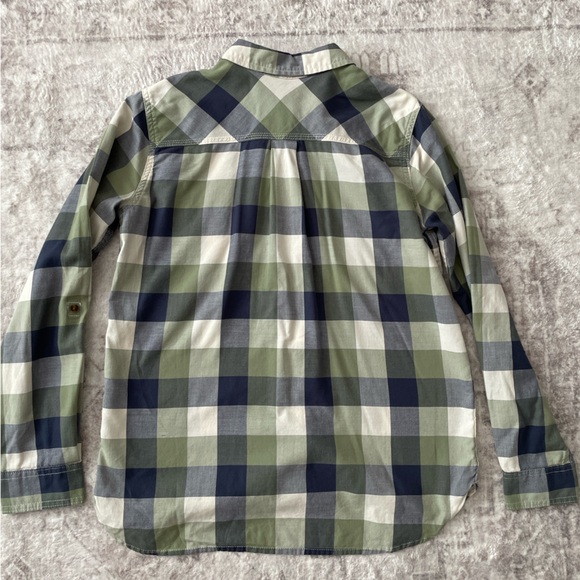 Carhartt Women’s Plaid Button Front Long Sleeve Shirt Roll Tab Sleeves Medium - Picture 3 of 11